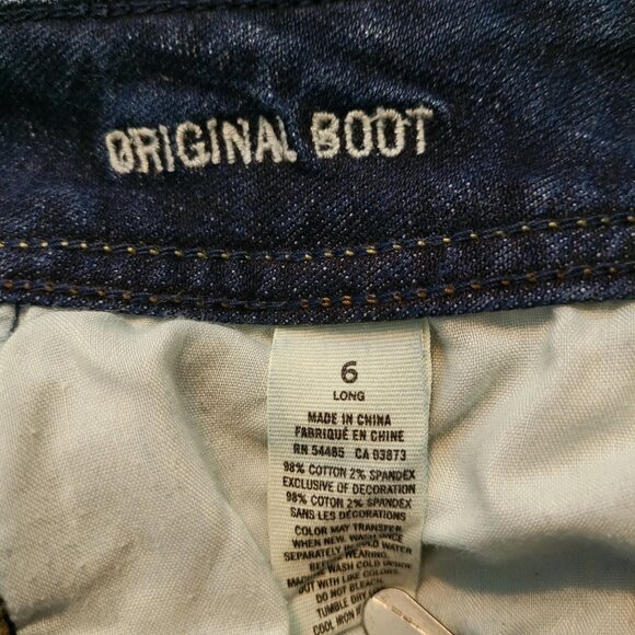 American Eagle Jeans 6 L Original Boot Low Rise Medium Wash Denim Western - Picture 5 of 11